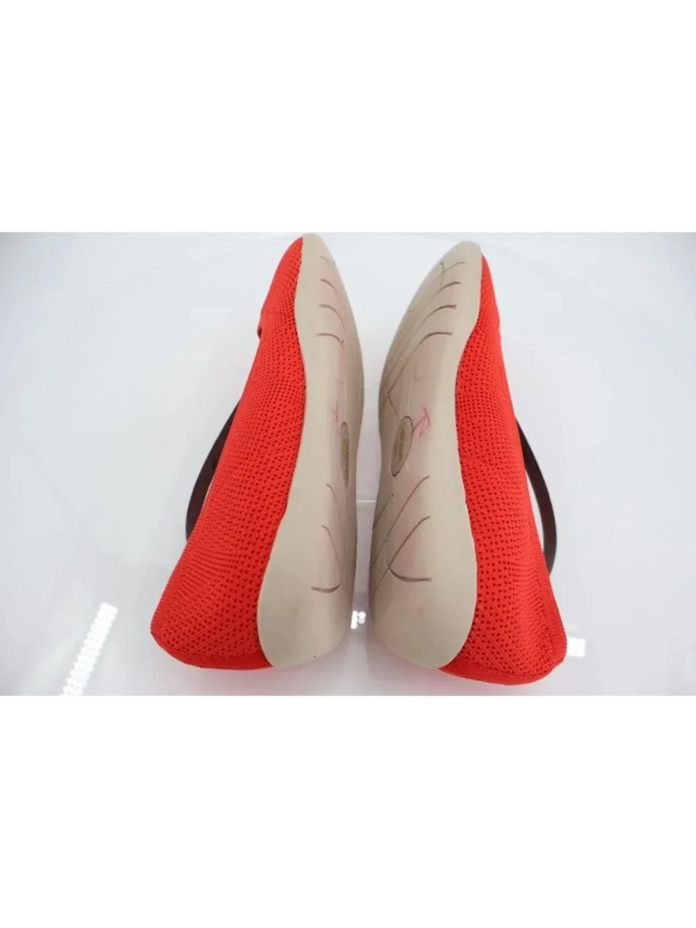 Earth Origins Ferris Knit Ballet Flats Red Size 10 Slip On Comfort Shoes